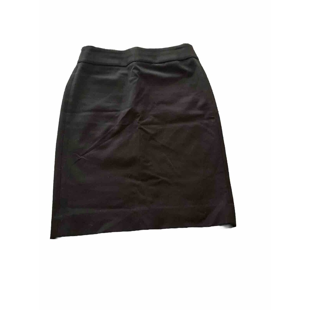 Banana Republic Women Stretch Black Pencil Skirt Sz 2 Back Slit Career